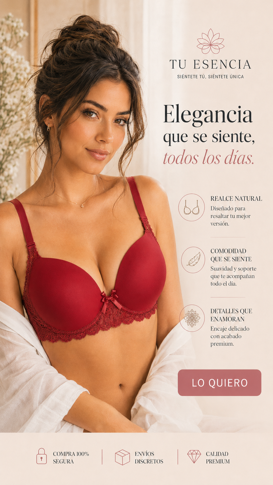 🌸 Brasier Únika™ Soft Lace 2 | Comodidad, Soporte y Elegancia
