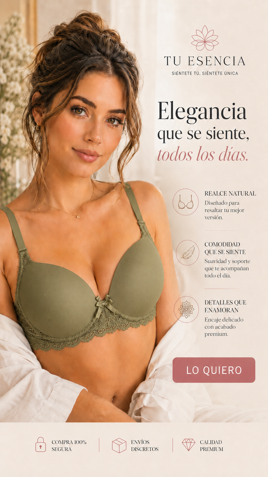 🌸 Brasier Únika™ Soft Lace 2 | Comodidad, Soporte y Elegancia
