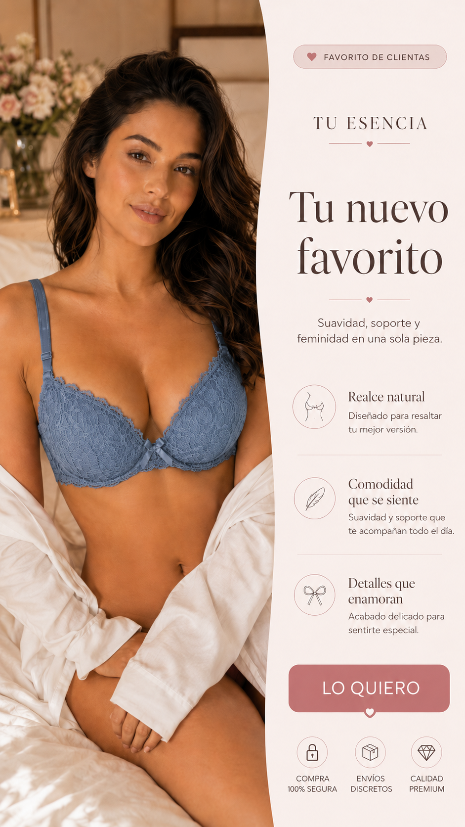 🌸 Brasier Únika™ Soft Lace 5 | Comodidad, Soporte y Elegancia