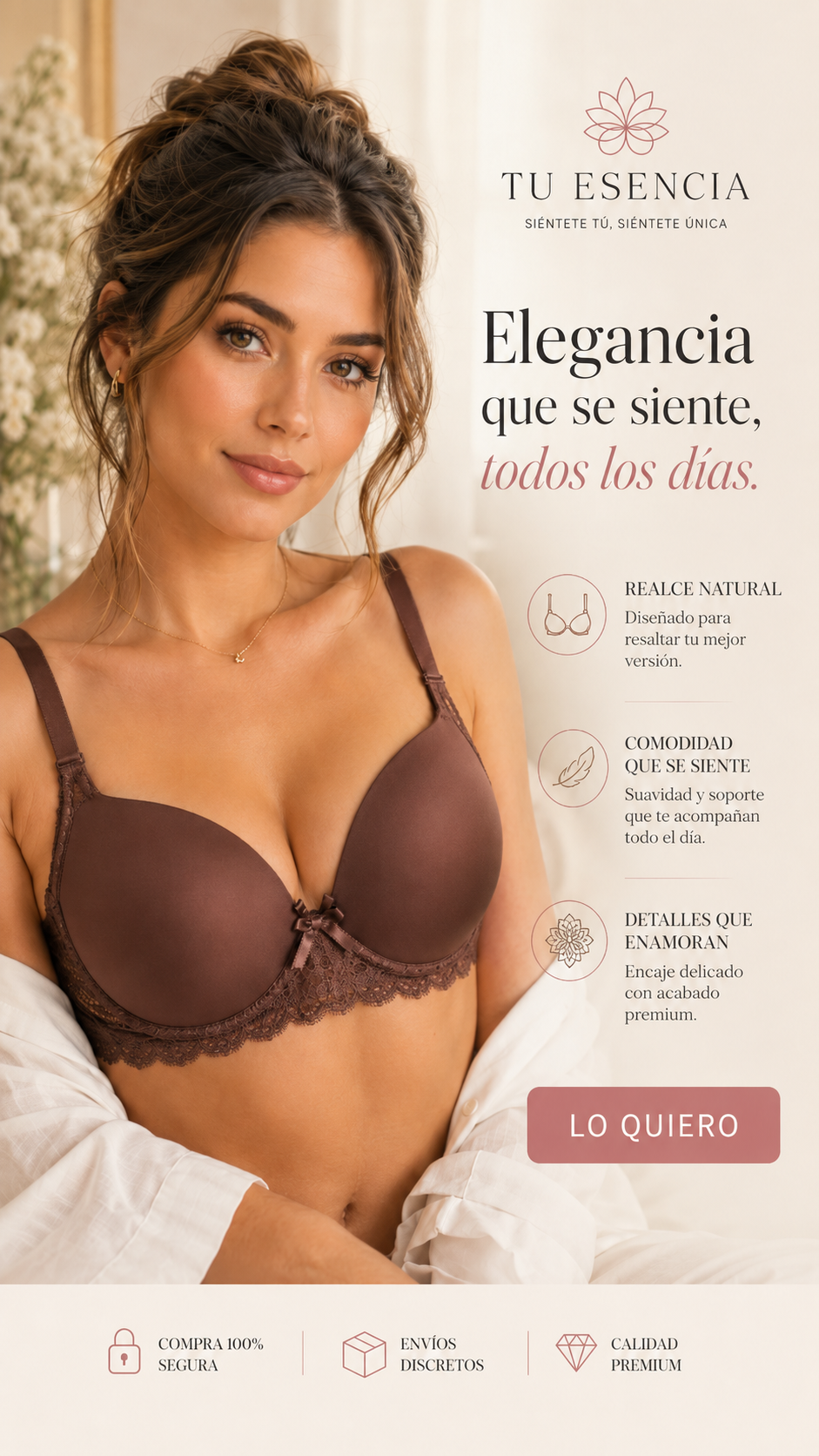 🌸 Brasier Únika™ Soft Lace 2 | Comodidad, Soporte y Elegancia