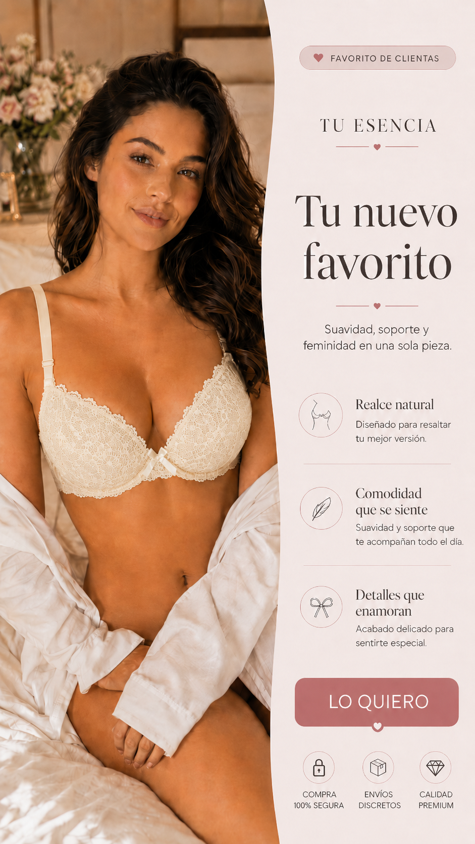 🌸 Brasier Únika™ Soft Lace 5 | Comodidad, Soporte y Elegancia