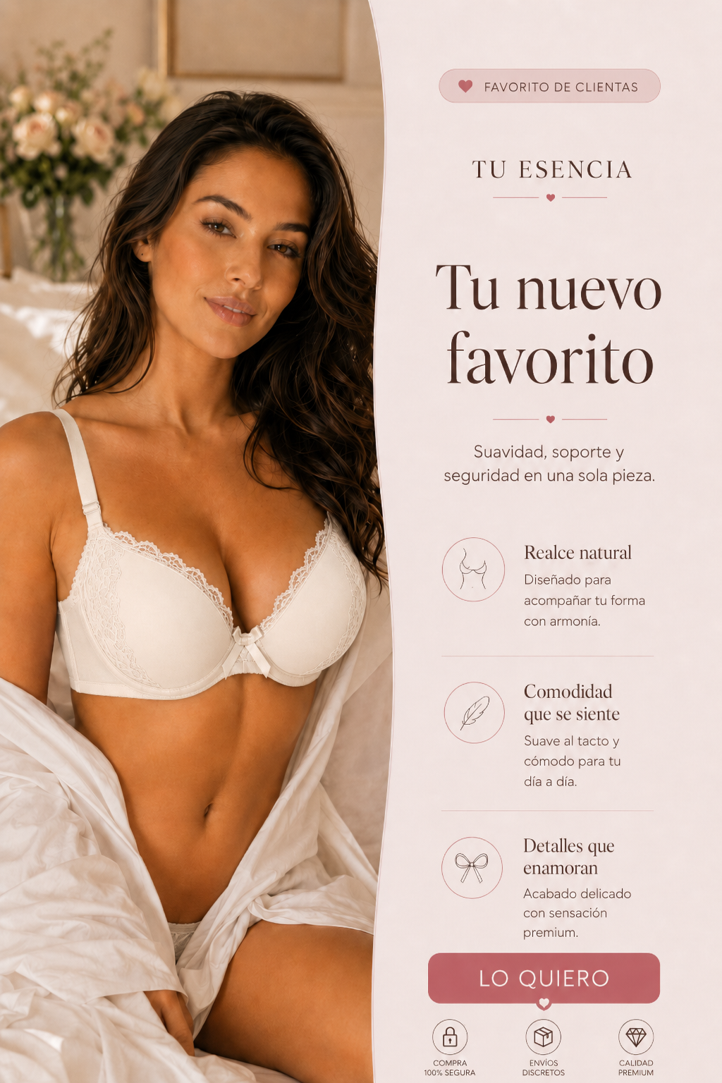 🌸 Brasier Únika™ Soft Lace | Comodidad, Soporte y Elegancia