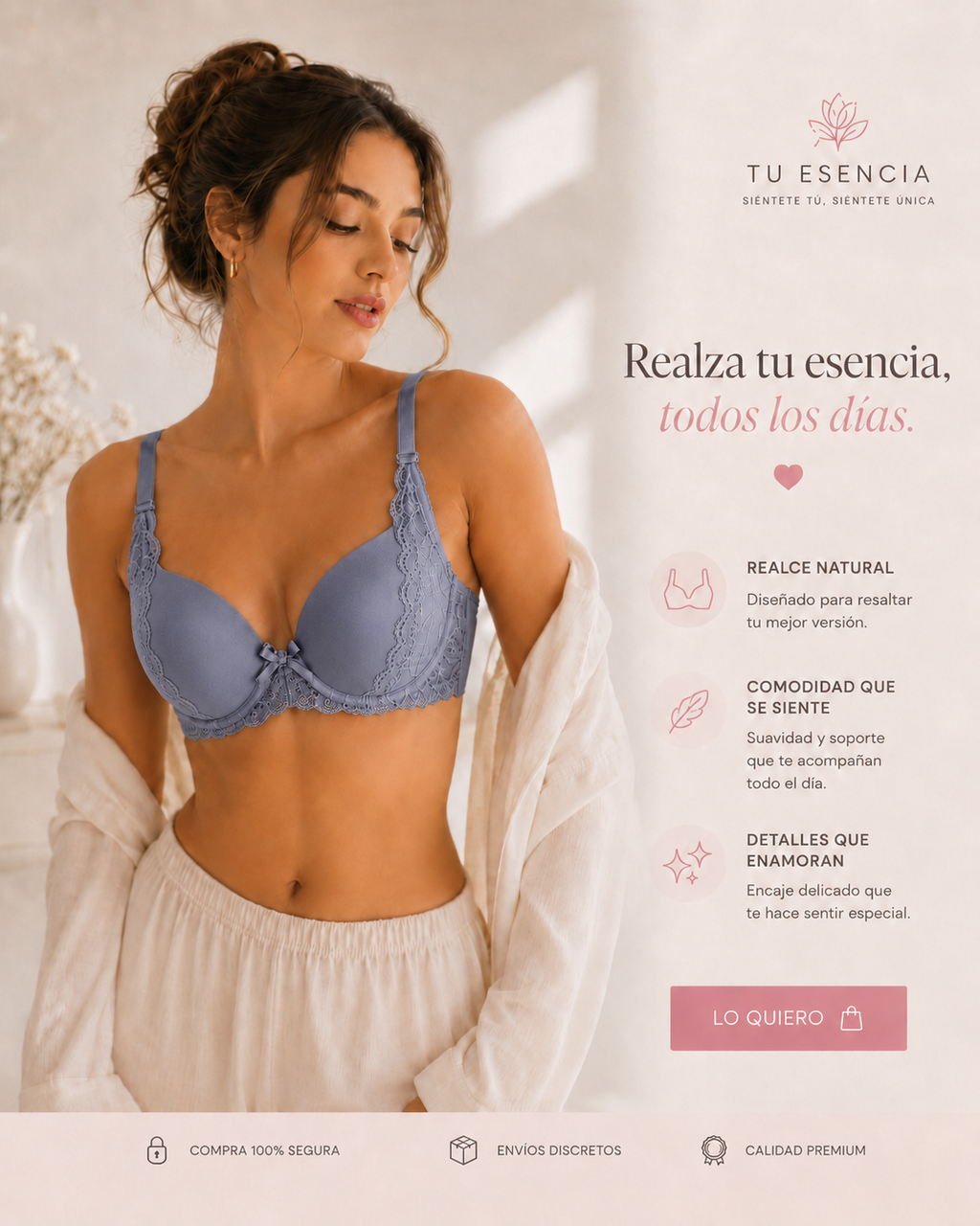 🌸 Brasier Únika™ Soft Lace | Comodidad, Soporte y Elegancia