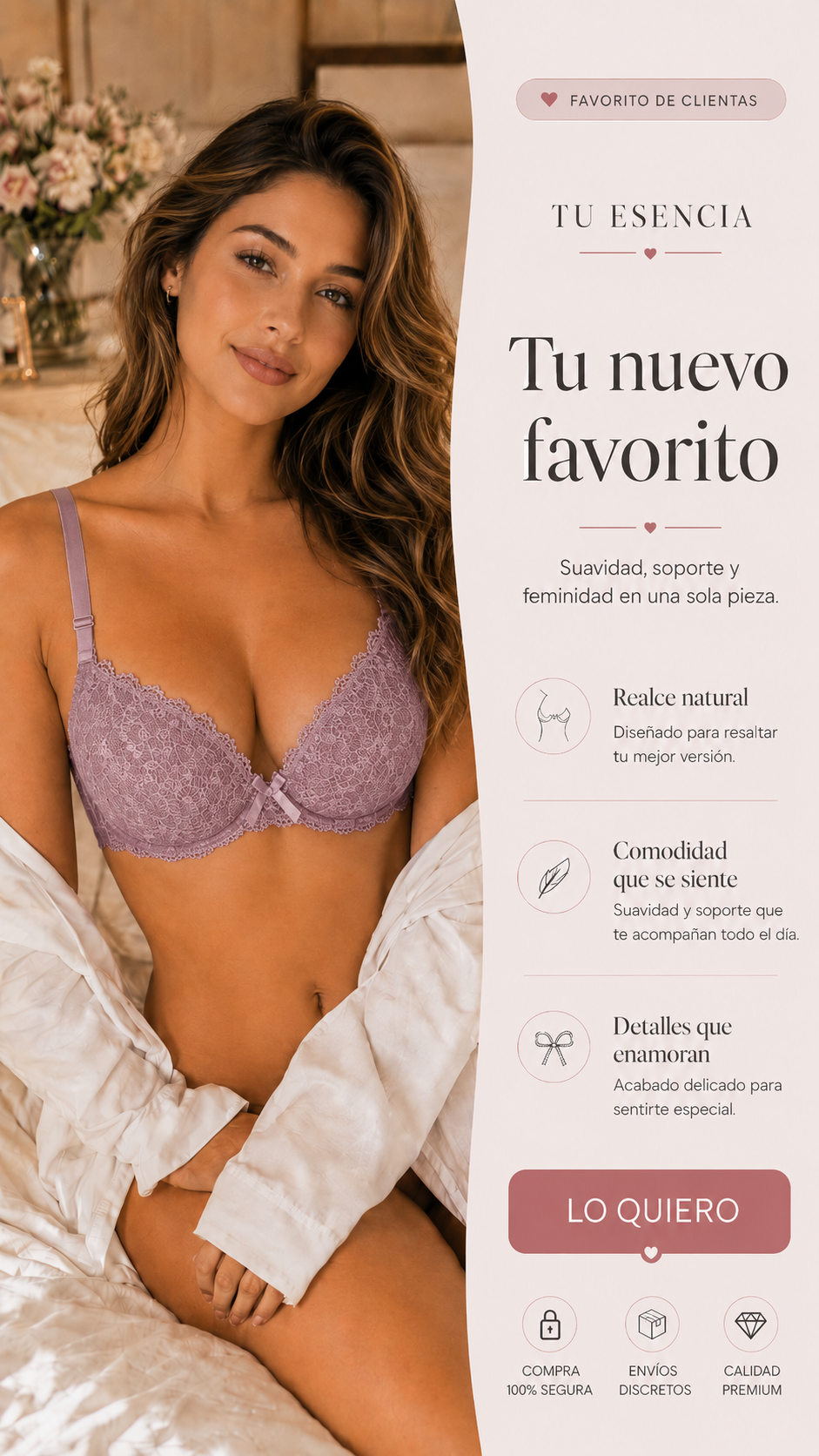 🌸 Brasier Únika™ Soft Lace 5 | Comodidad, Soporte y Elegancia