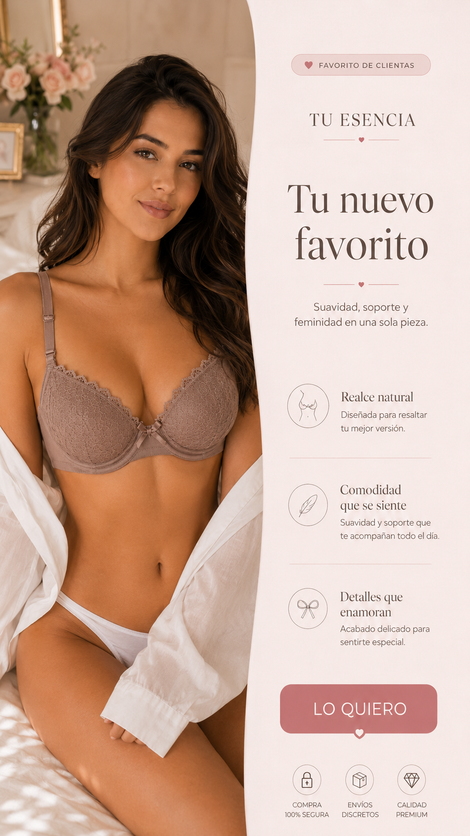 🌸 Brasier Únika™ Soft Lace 4 | Comodidad, Soporte y Elegancia