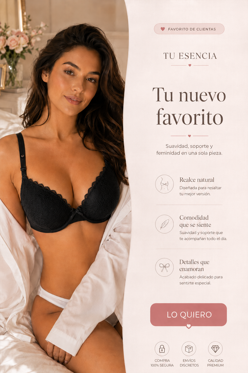 🌸 Brasier Únika™ Soft Lace 4 | Comodidad, Soporte y Elegancia