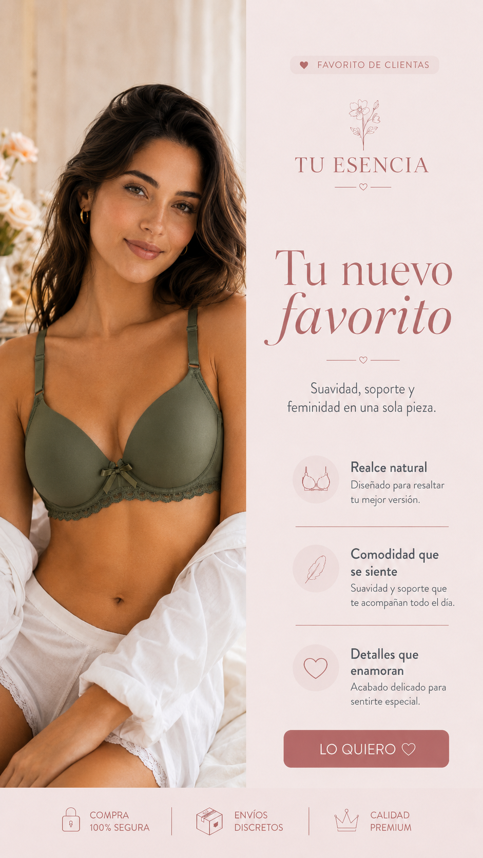 🌸 Brasier Únika™ Soft Lace 3 | Comodidad, Soporte y Elegancia