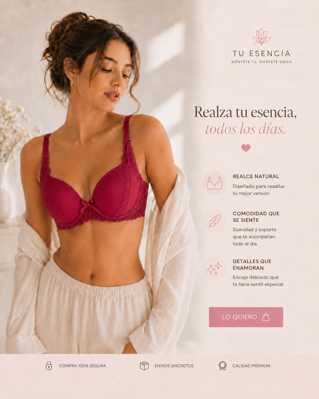 🌸 Brasier Únika™ Soft Lace | Comodidad, Soporte y Elegancia