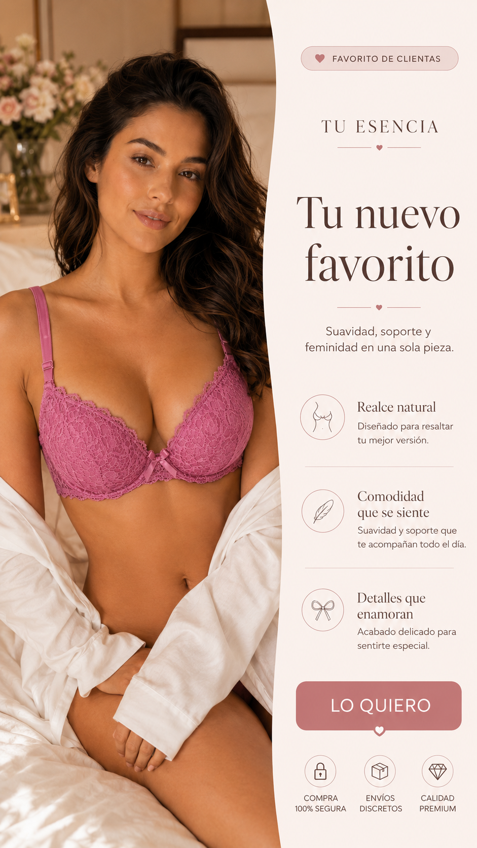 🌸 Brasier Únika™ Soft Lace 5 | Comodidad, Soporte y Elegancia