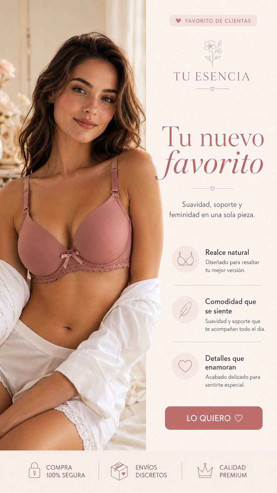 🌸 Brasier Únika™ Soft Lace 3 | Comodidad, Soporte y Elegancia