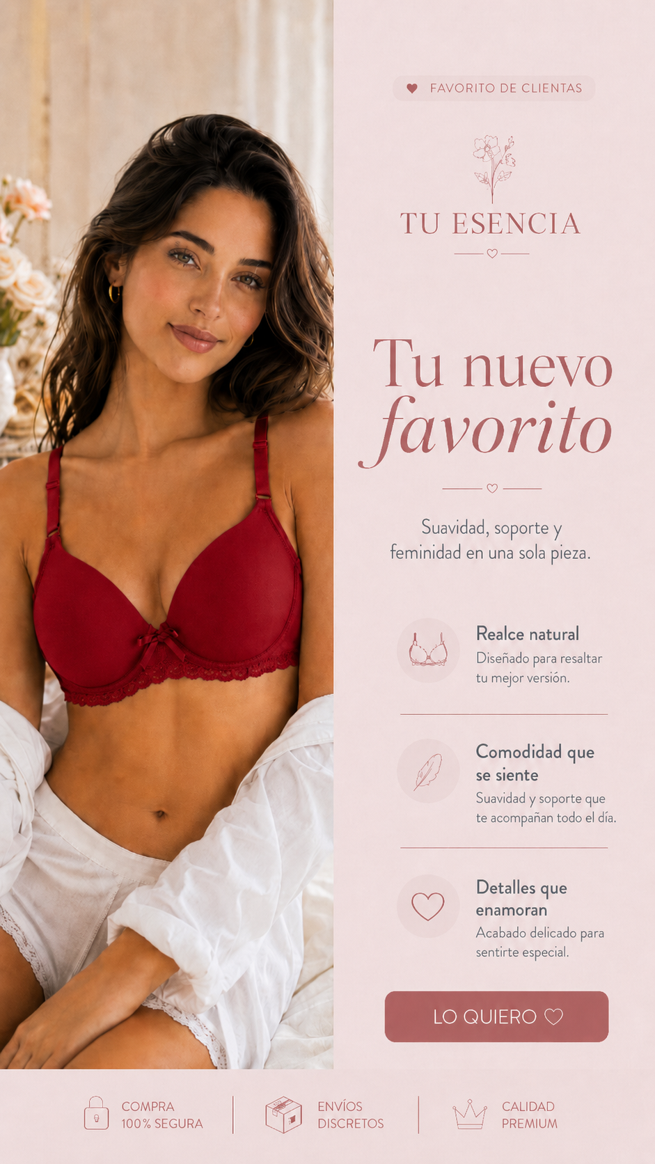 🌸 Brasier Únika™ Soft Lace 3 | Comodidad, Soporte y Elegancia