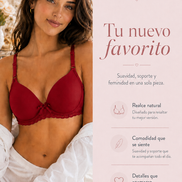 🌸 Brasier Únika™ Soft Lace 3 | Comodidad, Soporte y Elegancia