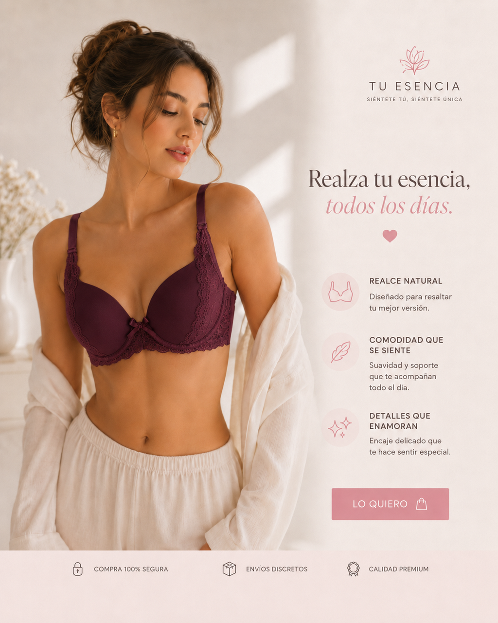 🌸 Brasier Únika™ Soft Lace | Comodidad, Soporte y Elegancia